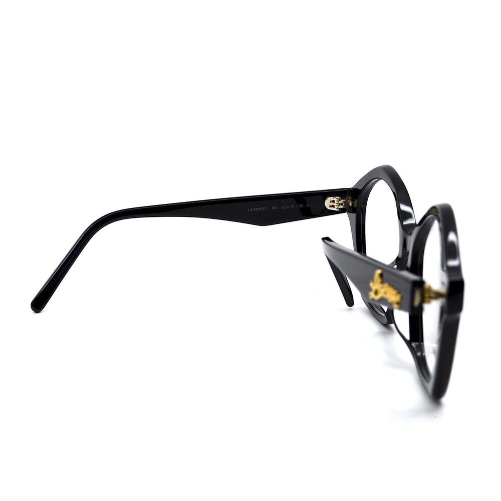 NEW LOEWE LW50053U 001 SHINY BLACK WOMEN'S EYEGLASSES FRAME - Picture 9 of 12